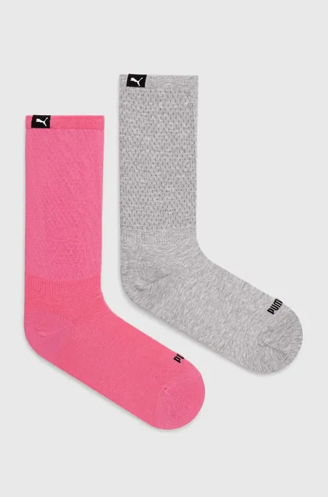 Ponožky Puma 2-pack dámské, růžová barva, 938384