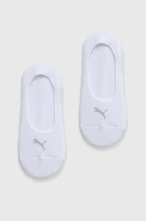 Ponožky Puma 2-pak dámske, biela farba, 938397