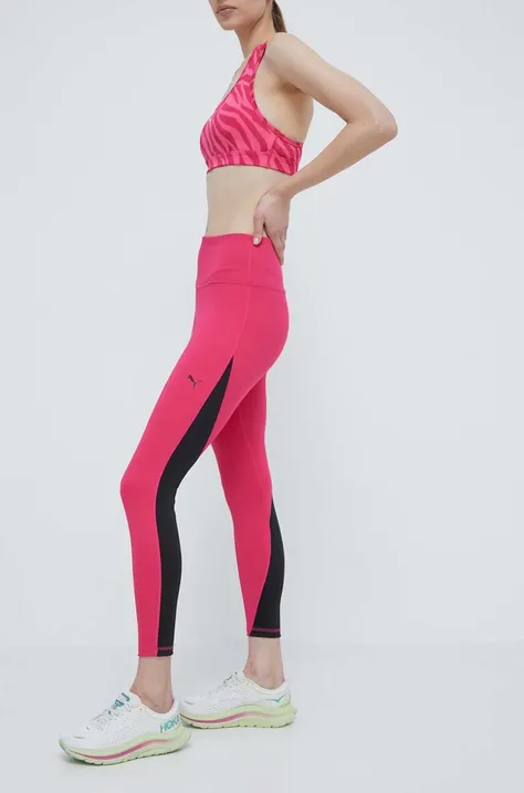 Puma legginsy treningowe Train All Day kolor różowy wzorzyste 524827