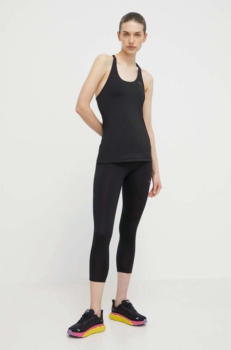 Puma leggins de alergare Favorites Velocity culoarea negru, uni, 525093