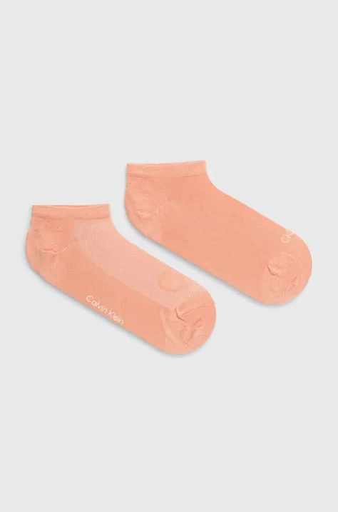 Ponožky Calvin Klein 2-pak dámske, ružová farba, 701226653