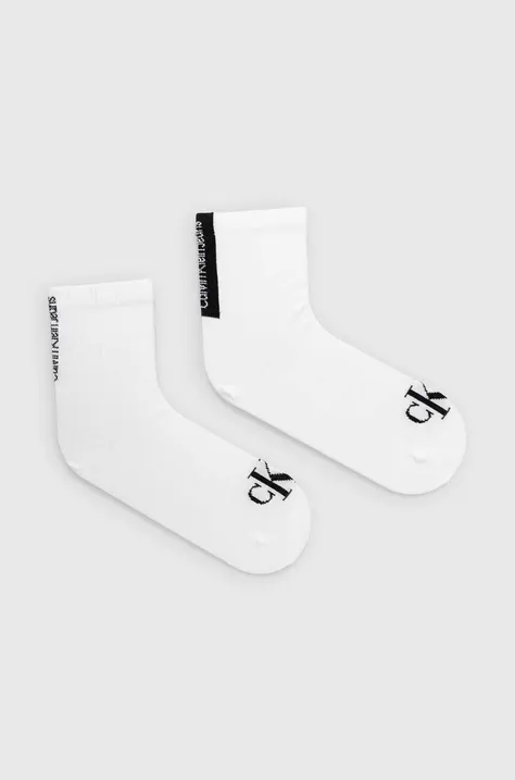 Κάλτσες Calvin Klein Jeans 2-pack χρώμα: άσπρο 701226666