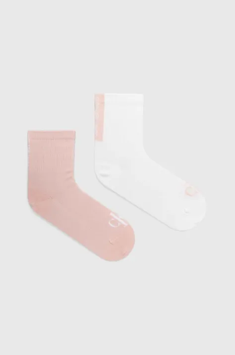 Κάλτσες Calvin Klein Jeans 2-pack χρώμα: ροζ