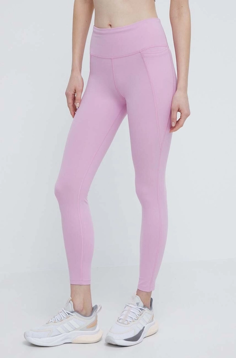 Reebok edzős legging LUX COLLECTION rózsaszín, sima