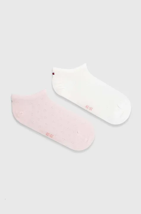 Ponožky Tommy Hilfiger 2-pak dámske, ružová farba, 701227307