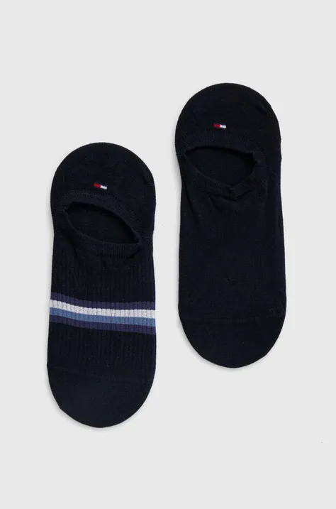 Ponožky Tommy Hilfiger 2-pak dámske, tmavomodrá farba, 701227312