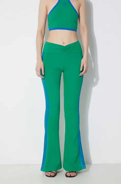 adidas Originals leggings RIB FLRD Leggin women's green color JG8046