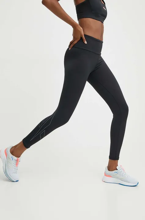 Reebok edzős legging Lux Bold fekete, sima, 100075366