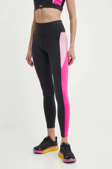 Reebok edzős legging Lux Contour fekete, mintás, 100076147