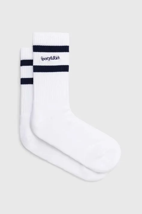Κάλτσες Sporty & Rich New Serif Socks χρώμα: άσπρο, SO922WH