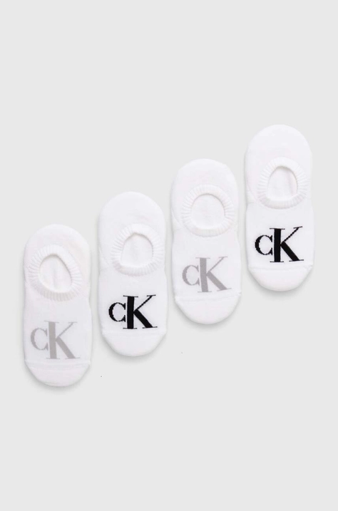 Calvin Klein Jeans skarpetki 4-pack damskie kolor biały 701229678