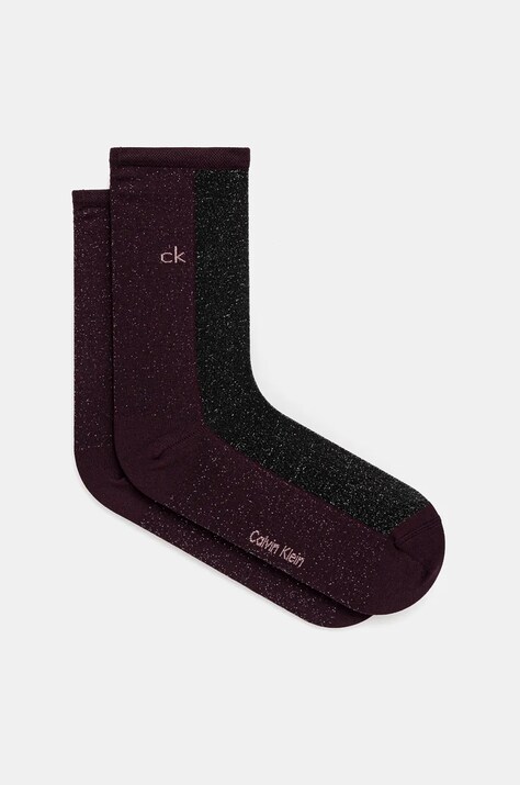 Calvin Klein calzini donna colore violetto 701229445