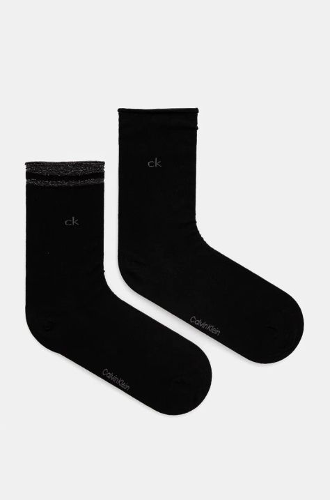 Calvin Klein sosete 4-pack femei, culoarea negru, 701229442