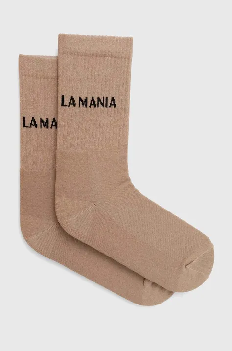Ponožky La Mania dámske, béžová farba, SOCKS.2