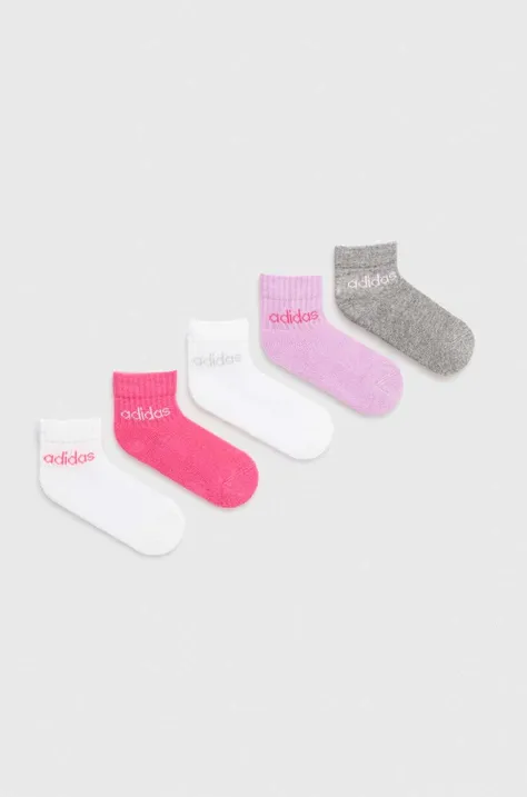 Дитячі шкарпетки adidas Performance 5-pack колір рожевий