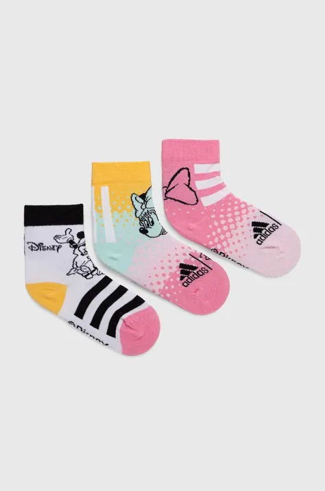 Detské ponožky adidas Performance 3-pak ružová farba