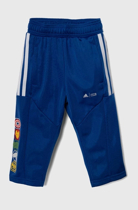 adidas pantaloni de trening pentru copii x Marvel culoarea albastru marin, cu imprimeu