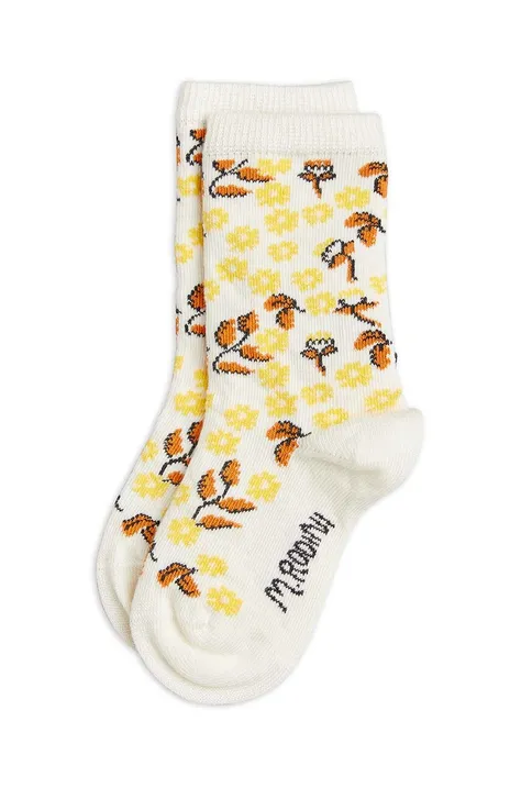 Detské ponožky Mini Rodini Flowers žltá farba