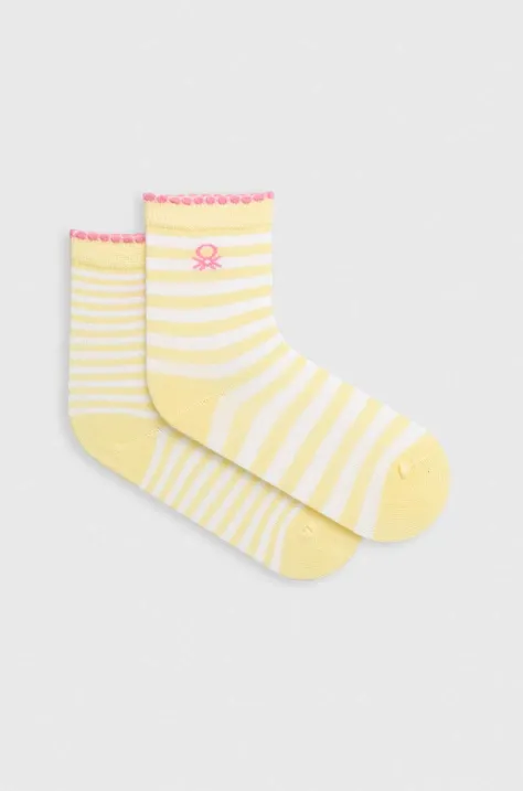 Παιδικές κάλτσες United Colors of Benetton χρώμα: κίτρινο
