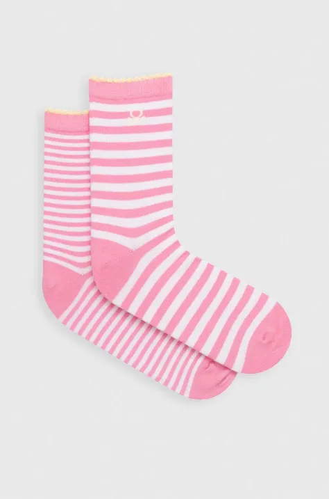 Παιδικές κάλτσες United Colors of Benetton χρώμα: ροζ