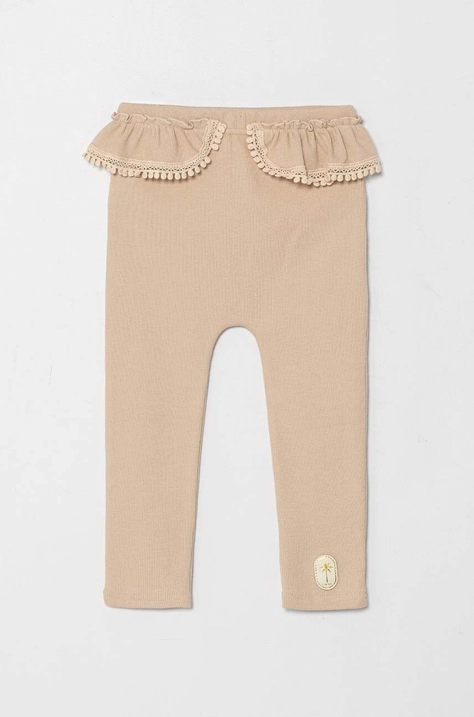 Jamiks leggins bebe culoarea bej, neted