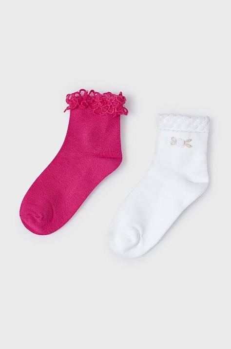 Mayoral skarpetki dziecięce 2-pack kolor różowy