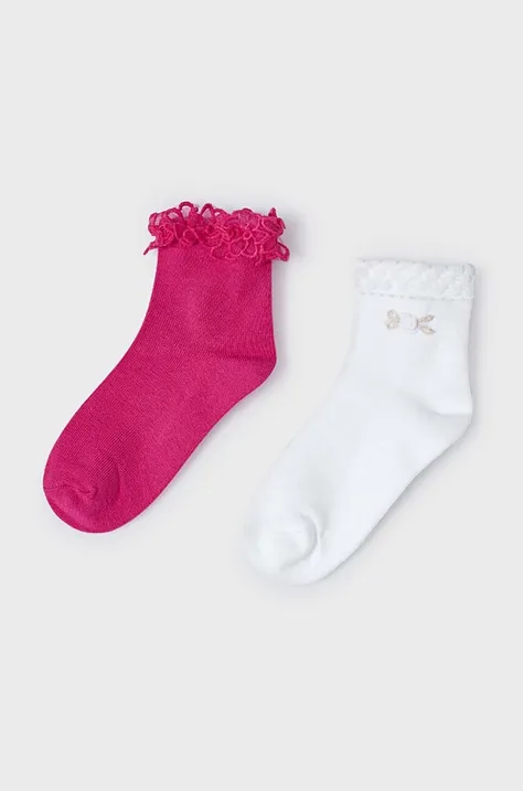 Дитячі шкарпетки Mayoral 2-pack колір рожевий