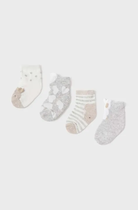 Шкарпетки для немовлят Mayoral Newborn 4-pack колір бежевий