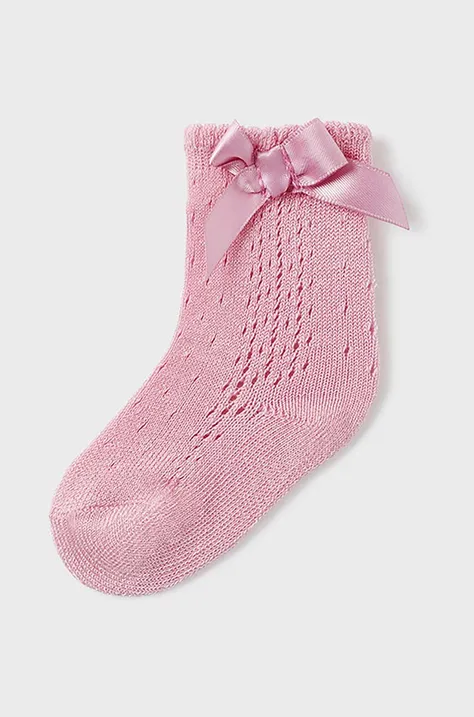 Шкарпетки для немовлят Mayoral Newborn колір рожевий
