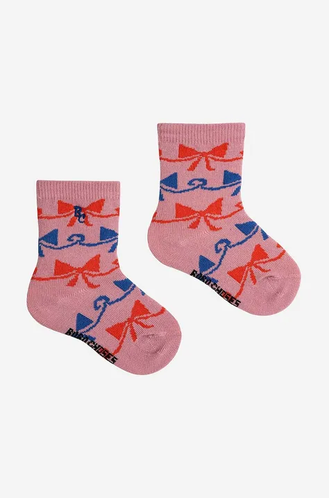 Дитячі шкарпетки Bobo Choses колір рожевий