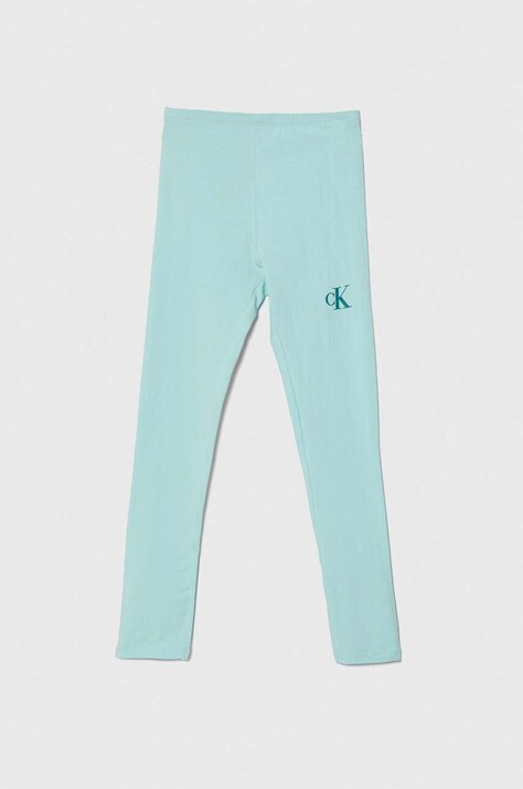 Otroške pajkice Calvin Klein Jeans turkizna barva