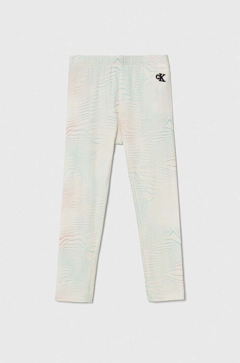 Calvin Klein Jeans leggings per bambini colore beige