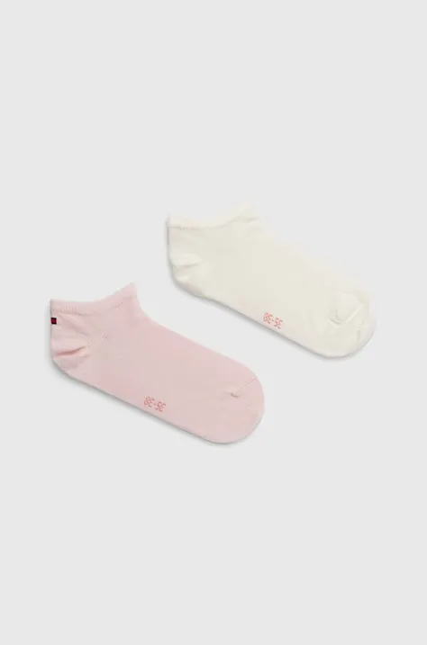Dětské ponožky Tommy Hilfiger 2-pack růžová barva