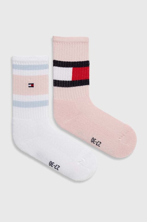 Detské ponožky Tommy Hilfiger 2-pak ružová farba