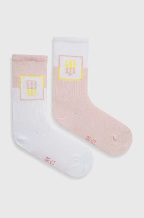 Детские носки Tommy Hilfiger 2 шт цвет розовый