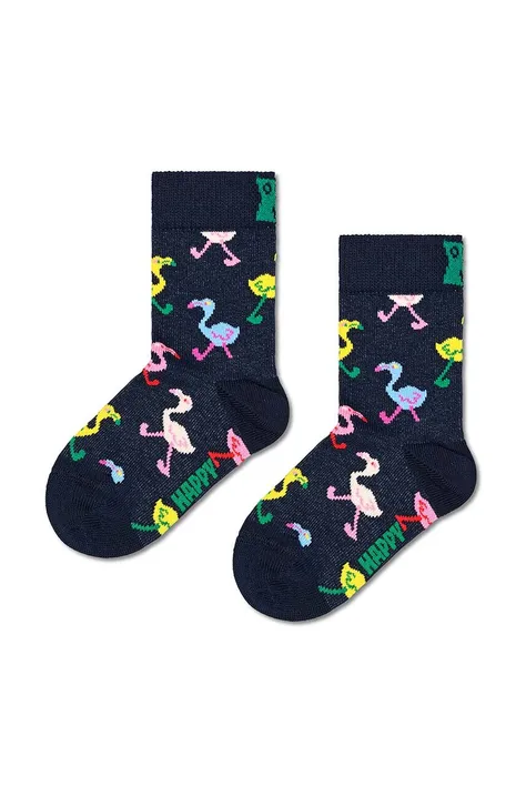 Happy Socks skarpetki dziecięce Kids Flamingo Sock kolor czarny
