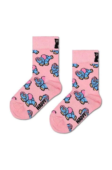 Otroške nogavice Happy Socks Kids Inflatable Elephant Sock roza barva