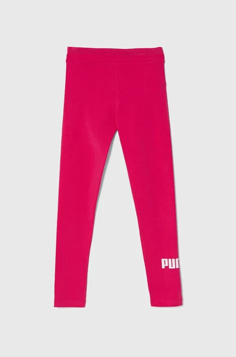 Dječje tajice Puma ESS Logo Leggings G boja: ružičasta, s tiskom
