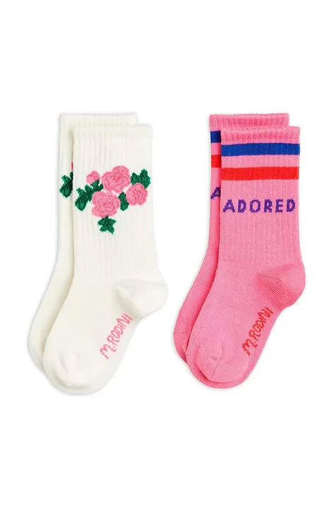 Παιδικές κάλτσες Mini Rodini 2-pack χρώμα: ροζ