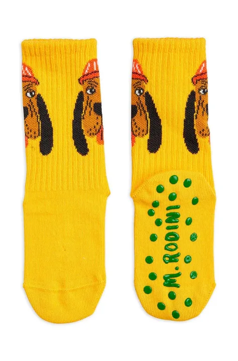 Dětské ponožky Mini Rodini žlutá barva