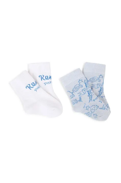 Kenzo Kids skarpetki niemowlęce 2-pack kolor niebieski