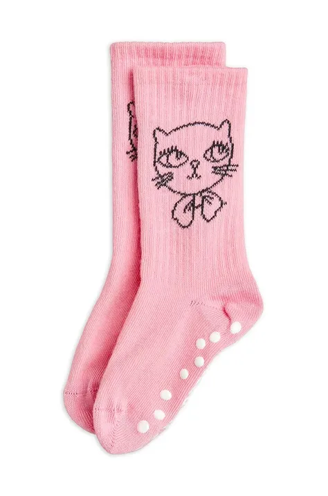 Dětské ponožky Mini Rodini Cathlethes růžová barva