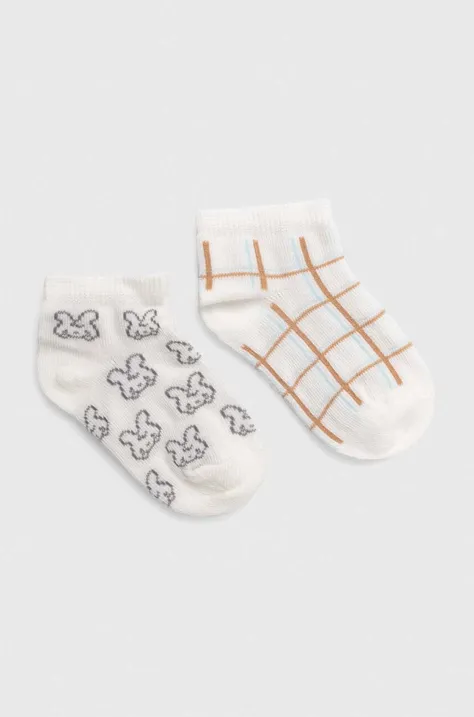 Ponožky pre bábätká United Colors of Benetton 2-pak biela farba