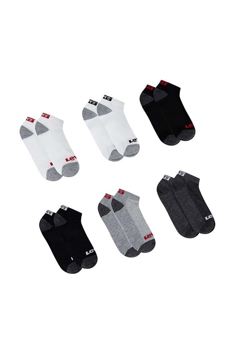 Levi's calzini bambino/a LHN BOX TAB LOW CUT 6PK pacco da 6 colore nero