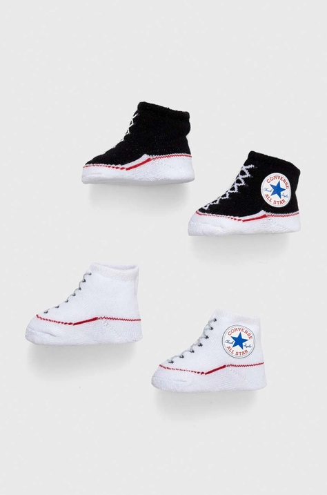 Шкарпетки для немовлят Converse 2-pack колір чорний