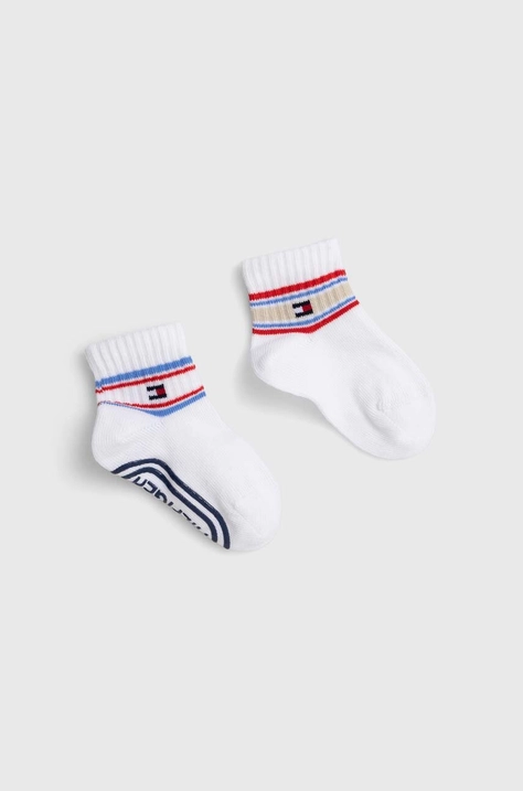 Otroške nogavice Tommy Hilfiger 2-pack bela barva