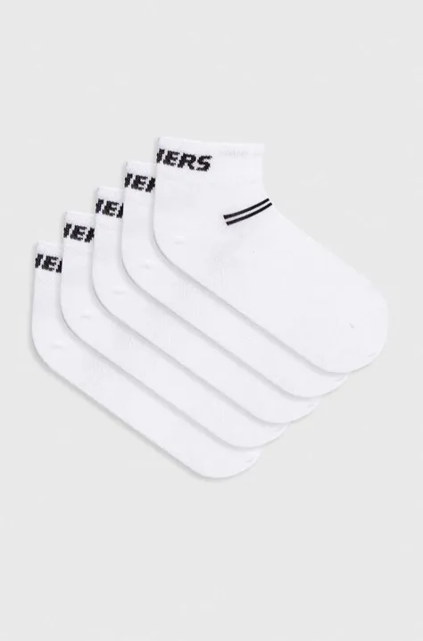 Skechers calzini bambino/a MESH VENTILATION pacco da 5 colore bianco