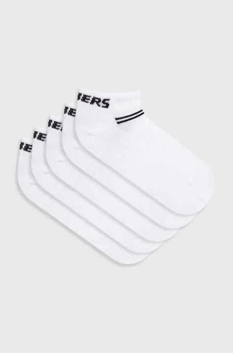 Skechers calzini bambino/a MESH VENTILATION pacco da 5 colore bianco