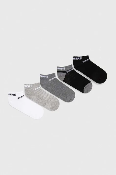 Detské ponožky Skechers MESH VENTILATION 5-pak šedá farba