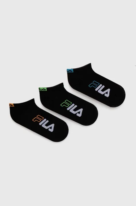 Дитячі шкарпетки Fila 3-pack колір чорний